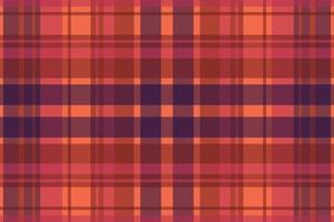 Tartan plaid pattern with texture and warm color. vector