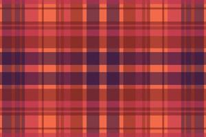 Tartan plaid pattern with texture and warm color. vector