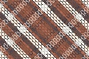 Tartan plaid pattern with texture and warm color. vector