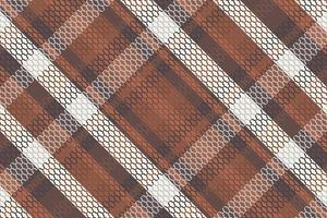 Tartan plaid pattern with texture and warm color. vector