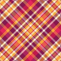 Tartan plaid pattern with texture and warm color. vector