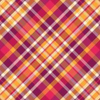 Tartan plaid pattern with texture and warm color. vector