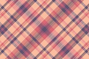 Tartan plaid pattern with texture and warm color. vector