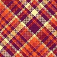 Tartan plaid pattern with texture and warm color. vector