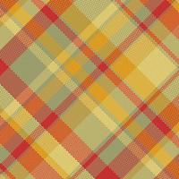 Tartan plaid pattern with texture and warm color. vector