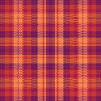 Tartan plaid pattern with texture and warm color. vector