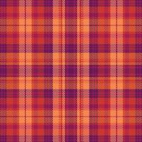 Tartan plaid pattern with texture and warm color. vector