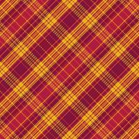 Tartan plaid pattern with texture and warm color. vector