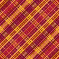 Tartan plaid pattern with texture and warm color. vector