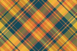 Tartan plaid pattern with texture and warm color. vector