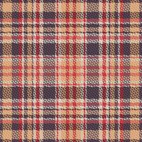 Tartan plaid pattern with texture and warm color. vector