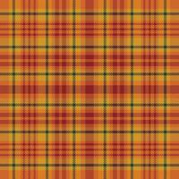 Tartan plaid pattern with texture and warm color. vector