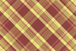 Tartan plaid pattern with texture and warm color. vector