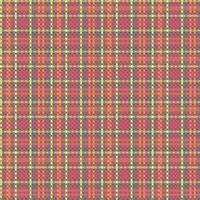 Tartan plaid pattern with texture and warm color. vector