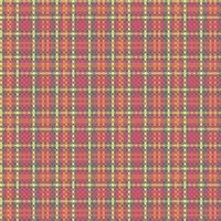 Tartan plaid pattern with texture and warm color. vector