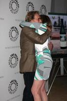 LOS ANGELES, OCT 12 -  Susan Sullivan, Robert Foxworth arrives at the Falcon Crest -  A Look Back Event at Paley Center for Media on October 12, 2010 in Los Angeles, CA photo