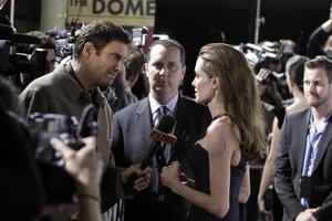 LOS ANGELES, DEC 8 -  Angelina Jolie arrives at the In the Land of Blood and Honey LA Premiere at ArcLight Cinemas on December 8, 2011 in Los Angeles, CA photo