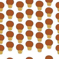 Ice cream seamless pattern. Vector background