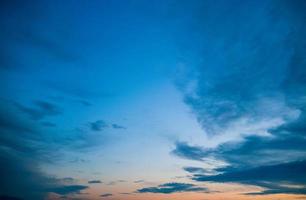 Blue sky background, sky and clouds photo