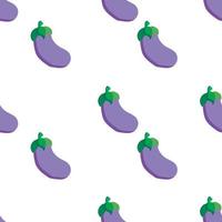 eggplant seamless template, illustration of eggplant for textile pattern vector