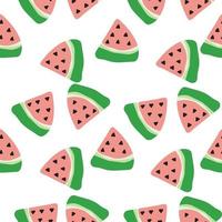 seamless watermelon pattern. Vector background with watermelon slices