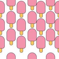 Ice cream seamless pattern. Vector background