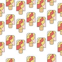 Ice cream seamless pattern. Vector background