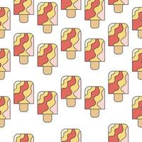 Ice cream seamless pattern. Vector background