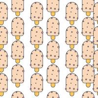 Ice cream seamless pattern. Vector background