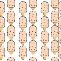 Ice cream seamless pattern. Vector background