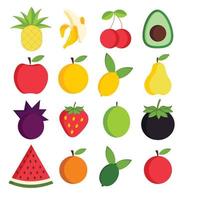 Doodle fruits. Natural tropical fruit, doodles citrus orange and vitamin lemon. Vegan kitchen apple hand drawn, organic fruits or vegetarian food. Vector isolated icons illustration set