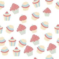 Cupcake vector illustration isolated on white background, cupcake clip art