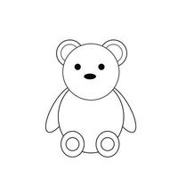 Teddy bear sketch. Drawing on a white background vector