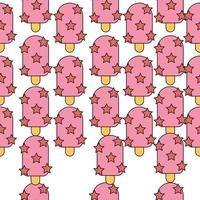 Ice cream seamless pattern. Vector background