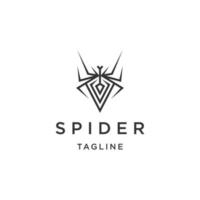 plantilla de diseño de icono de logotipo de línea de flecha de araña vector
