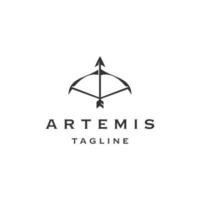 artemis archer logo icono plantilla de diseño vector plano