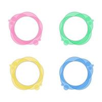 circle frames colorful set vector