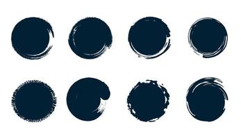 circle set abstract grunge flat vector