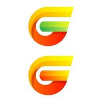 colorful letter g  gradient logo design vector