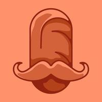mascot bread mustache logo  design vector