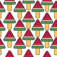Ice cream seamless pattern. Vector background