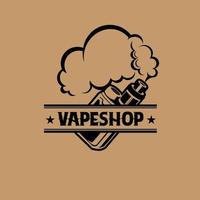 logotipo de vape para tienda de vapor vector