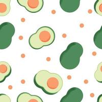 avocado seamless pattern for print,fabric and organic,vegan,raw products packaging. Texture for eco and healthy food vector