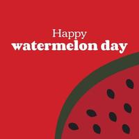 National Watermelon day card or background. vector illustration