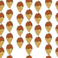 Ice cream seamless pattern. Vector background