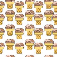 Ice cream seamless pattern. Vector background