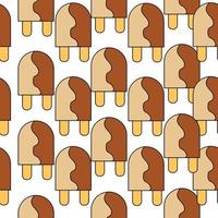 Ice cream seamless pattern. Vector background