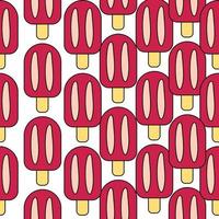 Ice cream seamless pattern. Vector background