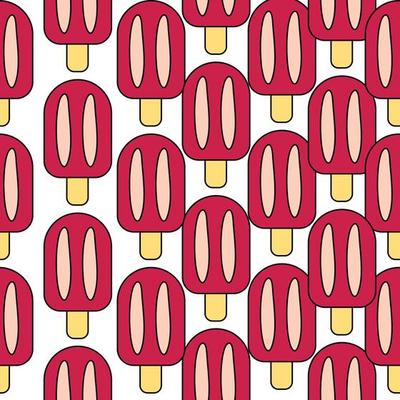 Ice cream seamless pattern. Vector background