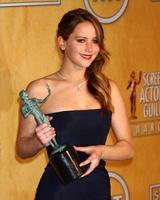 LOS ANGELES, JAN 27 -  Jennifer Lawrence pose in the press room at the 2013 Screen Actor s Guild Awards at the Shrine Auditorium on January 27, 2013 in Los Angeles, CA photo